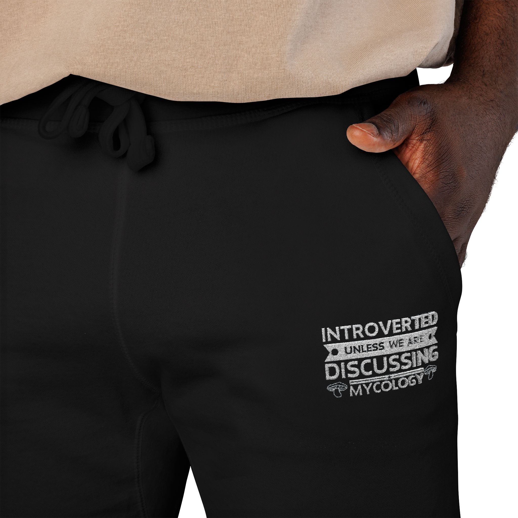 Embroidered Introverted — Cozy MK Fleece Joggers - Image 5
