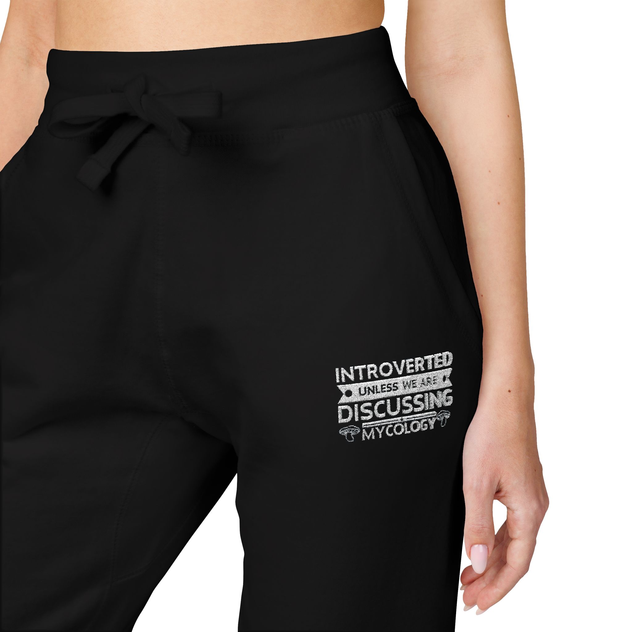 Embroidered Introverted — Cozy MK Fleece Joggers - Image 9