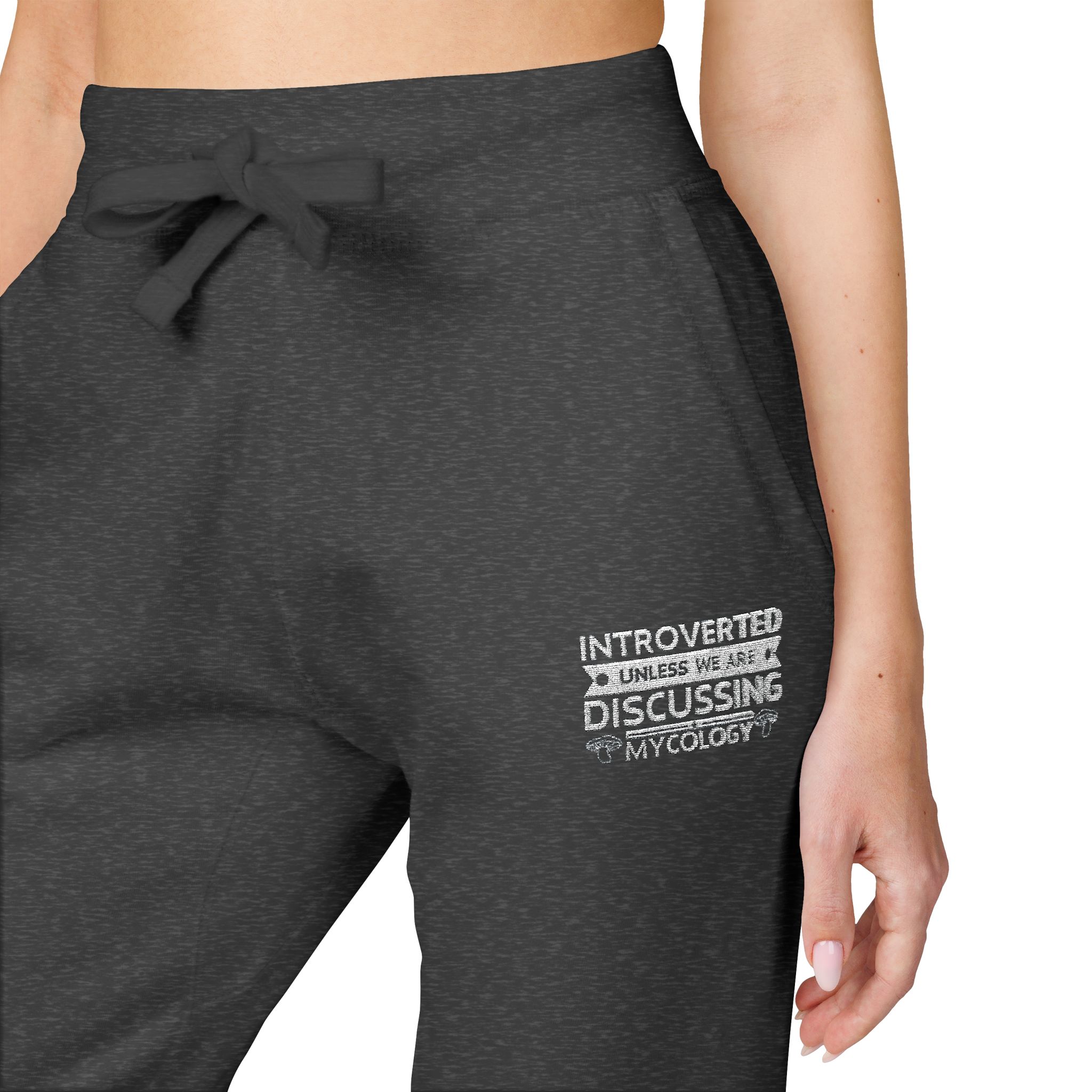 Embroidered Introverted — Cozy MK Fleece Joggers - Image 42