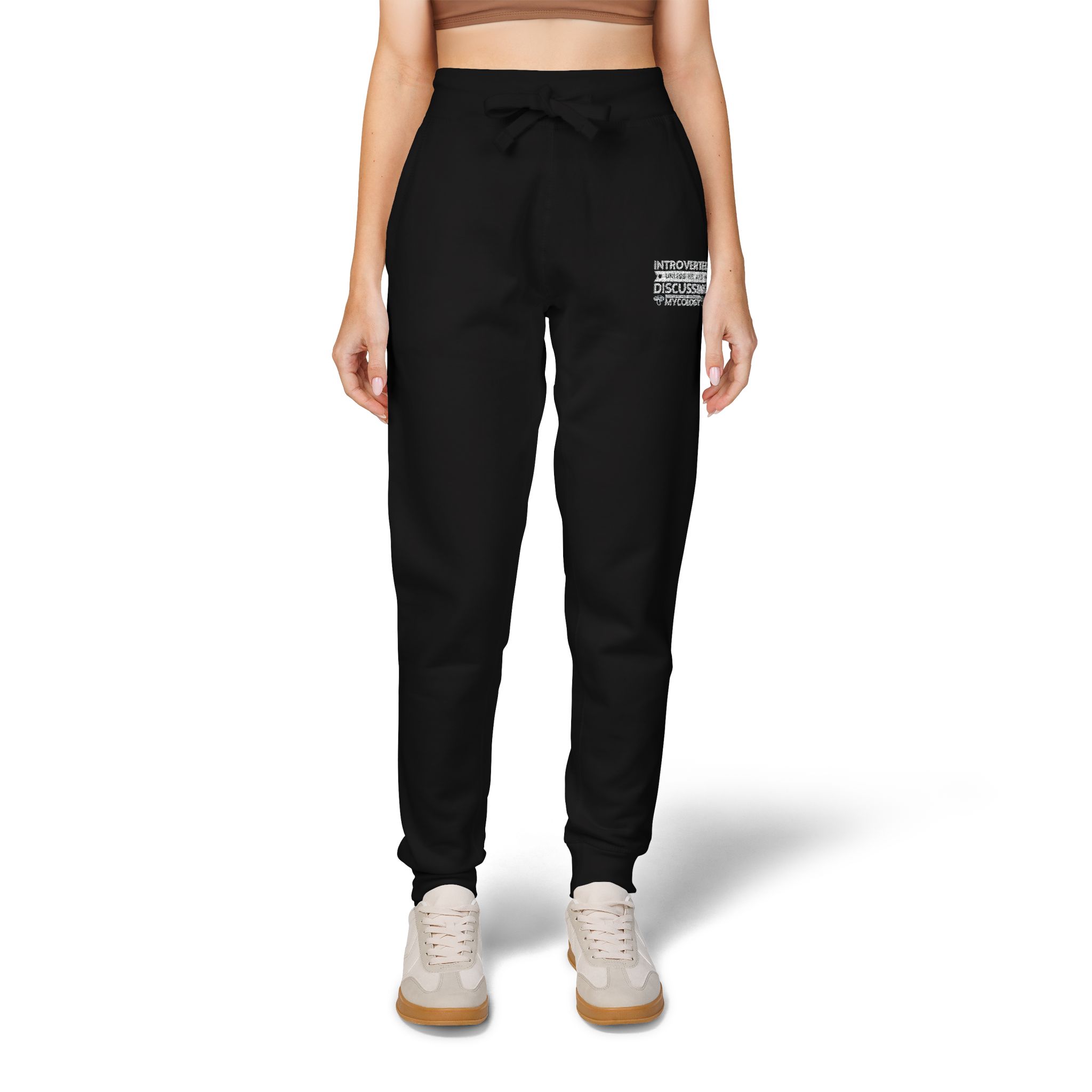 Embroidered Introverted — Cozy MK Fleece Joggers - Image 8
