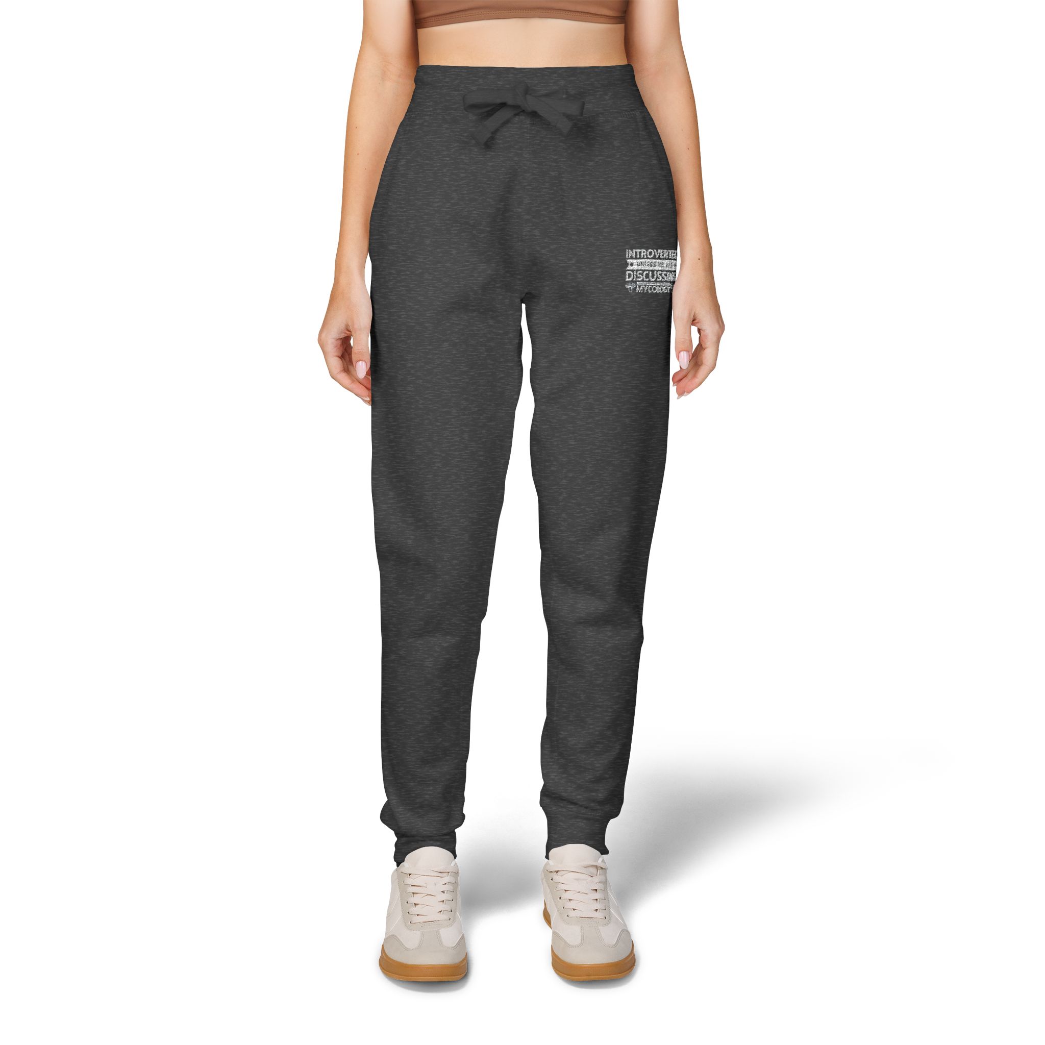 Embroidered Introverted — Cozy MK Fleece Joggers - Image 41