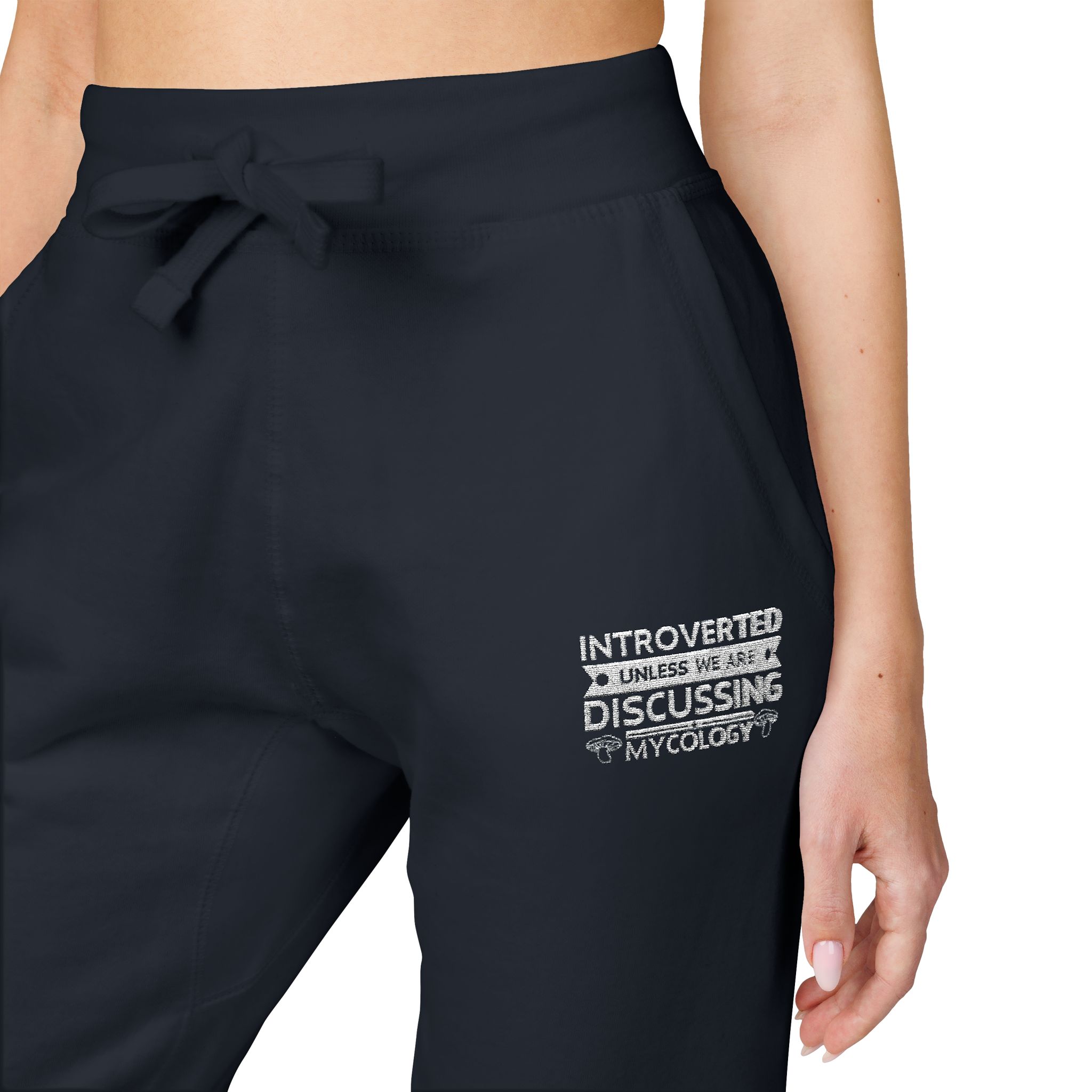 Embroidered Introverted — Cozy MK Fleece Joggers - Image 33