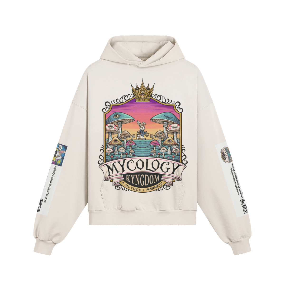 MK Crown Full Hoodie - Light Beige